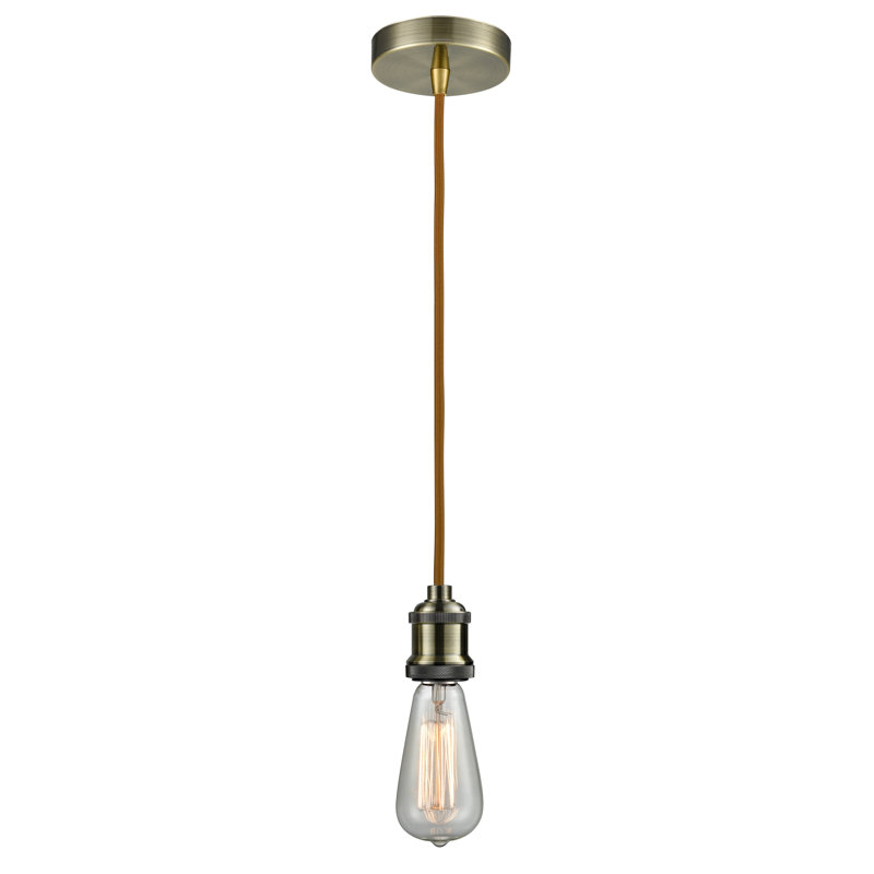 Waterville 1 - Light Single Pendant, Antique Brass/Copper