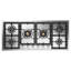 ILVE Professional Plus II 48 inch Built-In Gas Cooktop with Total Black Brass Burners, in Stainless Steel (6 Sealed Burners)-771629884