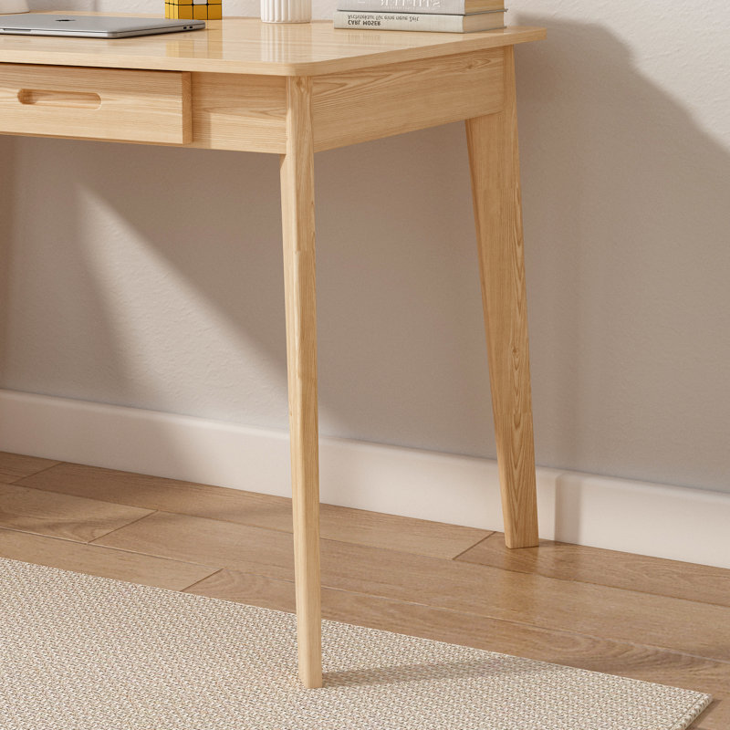 Bureau en bois Latwon, Bois loupé / bois loupé, H 29,5 po x l 39,4 po x P 21,7 po
