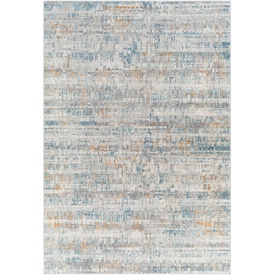 Tapis abstrait gris clair / bleu