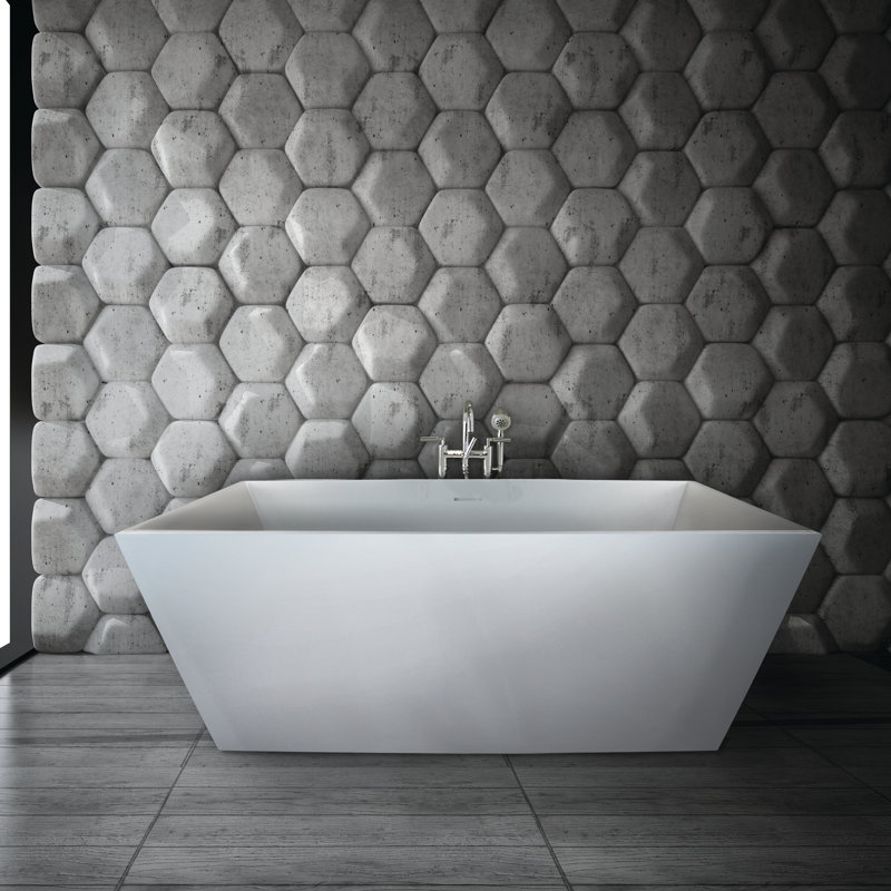 Bellevue 60'' L Soaking Bathtub, Matte White
