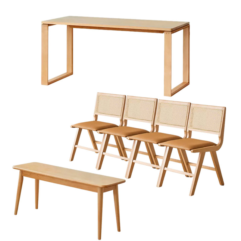 Rectangular 31.49'' W Dining Set, 29.52"H x 55.11"L x 31.49"W
