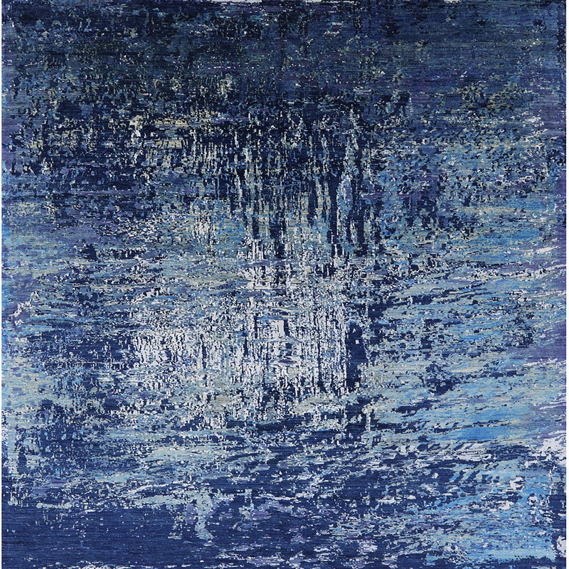 Bursten Abstract Indoor Rug, Square 8'