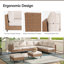Ensemble de conversation modulaire en osier avec coussins 8 pièces Greysun-828410756