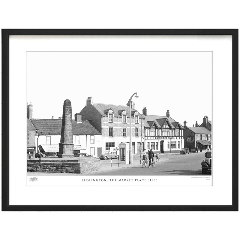 Bedlington, The Market Place C1955 - Single Picture Frame Print, 28cm H x 36cm W x 2.3cm D