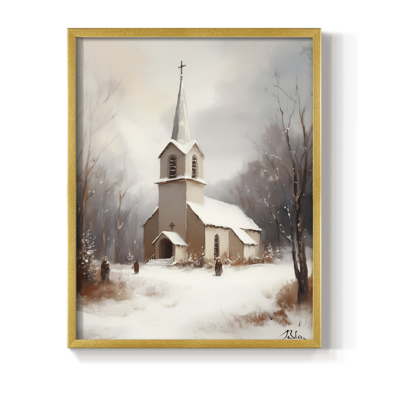 Art des Fêtes de Noël - série 2 - CECXXXIX, reproduction encadrée - bois massif