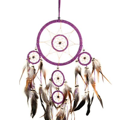 Capteur de rêves avec plumes, style amérindien