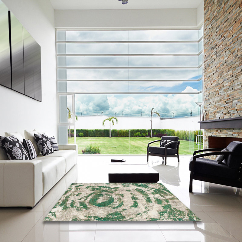 Tapis abstrait moderne 1240, Carré 8 pi