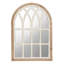 Miroir arqué en bois massif vieilli-229642957