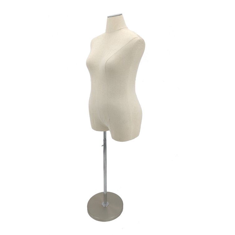 White Finish Female Plus Size Mannequin for Retail Apparel Display Subastral