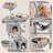 Dametra 71.5 Inch Multi-Level Large Cat Tree with 2 Cozy Perches-88558048