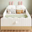 Lit tapissier simple confortable - thème animal décoratif, rangement supplémentaire, design sécuritaire-121085106