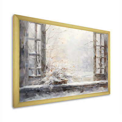 «Snow by the Winter Window View 2 - Japon», art mural