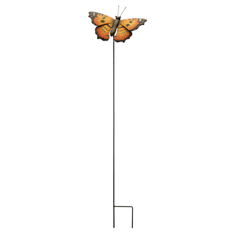 Piquet de jardin Hicran, H 36,5 po x l 9,5 po x P 4,25 po, Dame peinte
