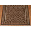 Tapis brun en laine noué à la main de conception unique 6 pi 7 po x 9 pi 9 po New Age