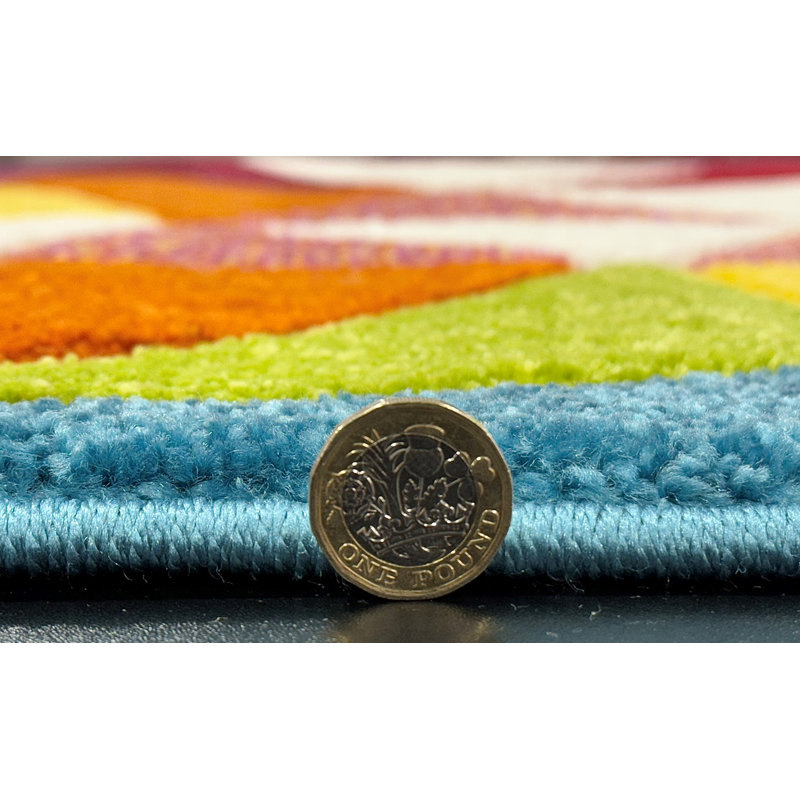 Machine Woven Multicolour Indoor Rug, Rectangle 120 x 170cm