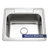 Houzer  25 in Stainless Topmount 4-hole Single Bowl 8 in Deep Kitchen Sink w/ Strainer - 2522-8BS4-C