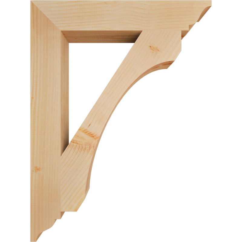 Support en bois rustique traditionnel BKTLEC01, Douglas (lisse), H 32 po x l 3,5 po x P 24 po