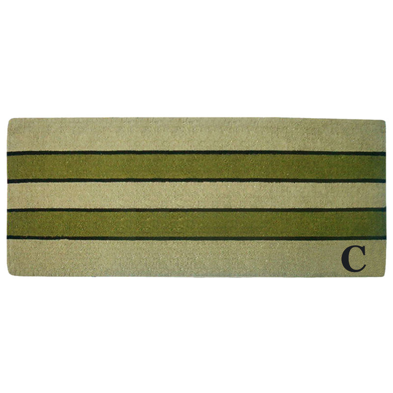 Non-Slip Striped Outdoor Doormat, C