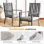Ensemble de 4 chaises de patio en aluminium toutes saisons de 23 po avec coussins gris épais et structure grise-2010306662