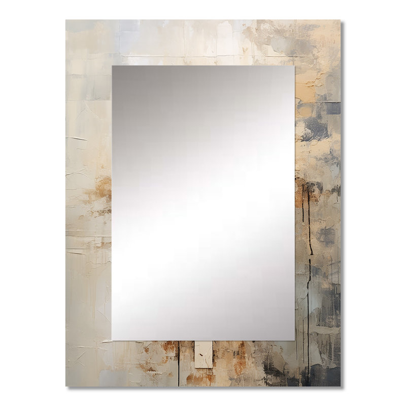 Minimalism Christianity Cross Collage - Christianity Large Wall Mirror, Traditional Decorative Mirror, Printed Metal Art