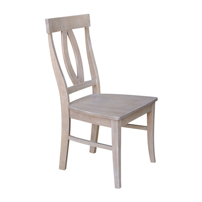 Arite Solid Wood Side Chair, Washed Gray Taupe