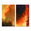 «Abstract Orange Wave», ensemble de 2 impressions sur toile-1689205030-1689205029