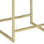 Coleen White & Brass Finish Accent Table