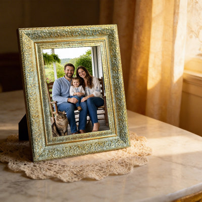 Cadre photo simple en or antique 1 po 5 po x 7 po avec façade en plexiglas