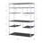 Rectangular Gray Oak Bookshelf With Modern Metal Structure Spacious Rustic Accents