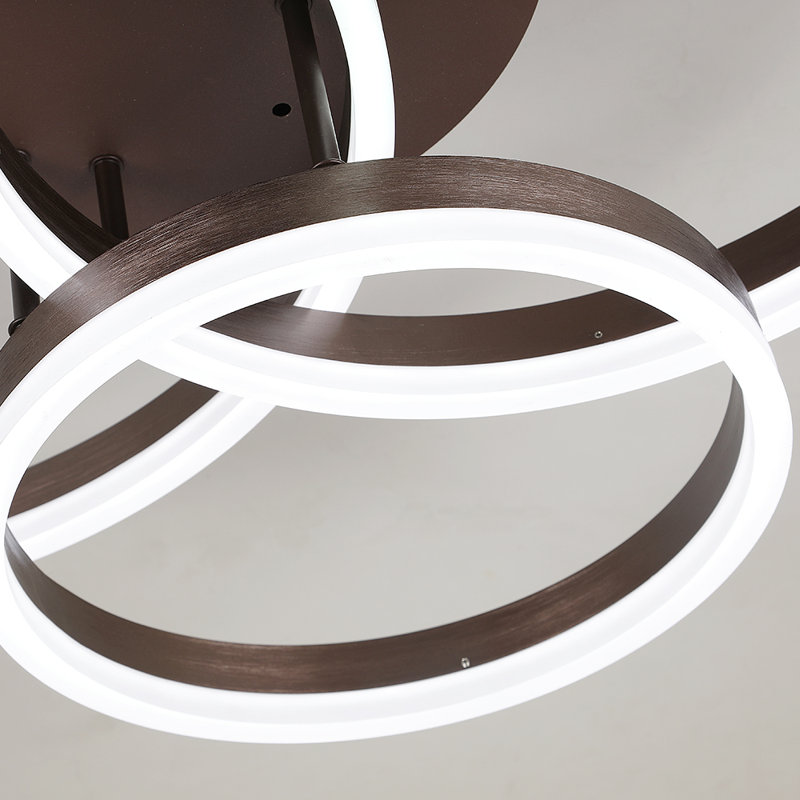 Plafonnier semi-encastré 3 lumières 31,8 po Alliber, Aluminium brun brossé