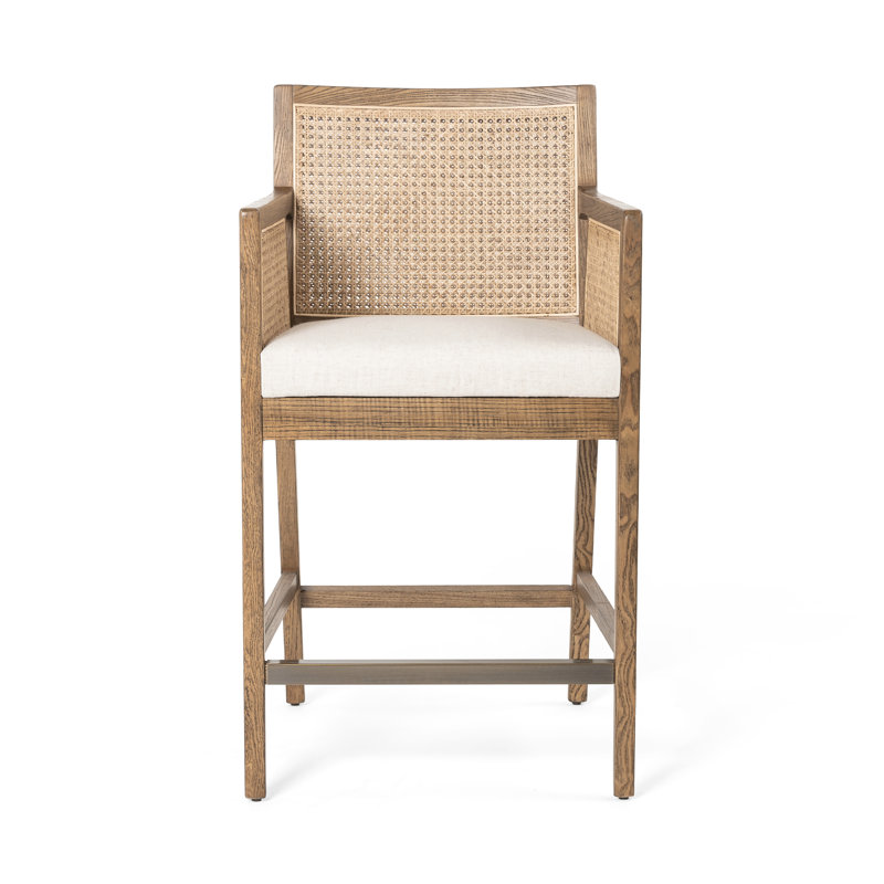 Antonia Counter & Bar Stool, Counter Stool (27" Seat Height), Beige, Natural