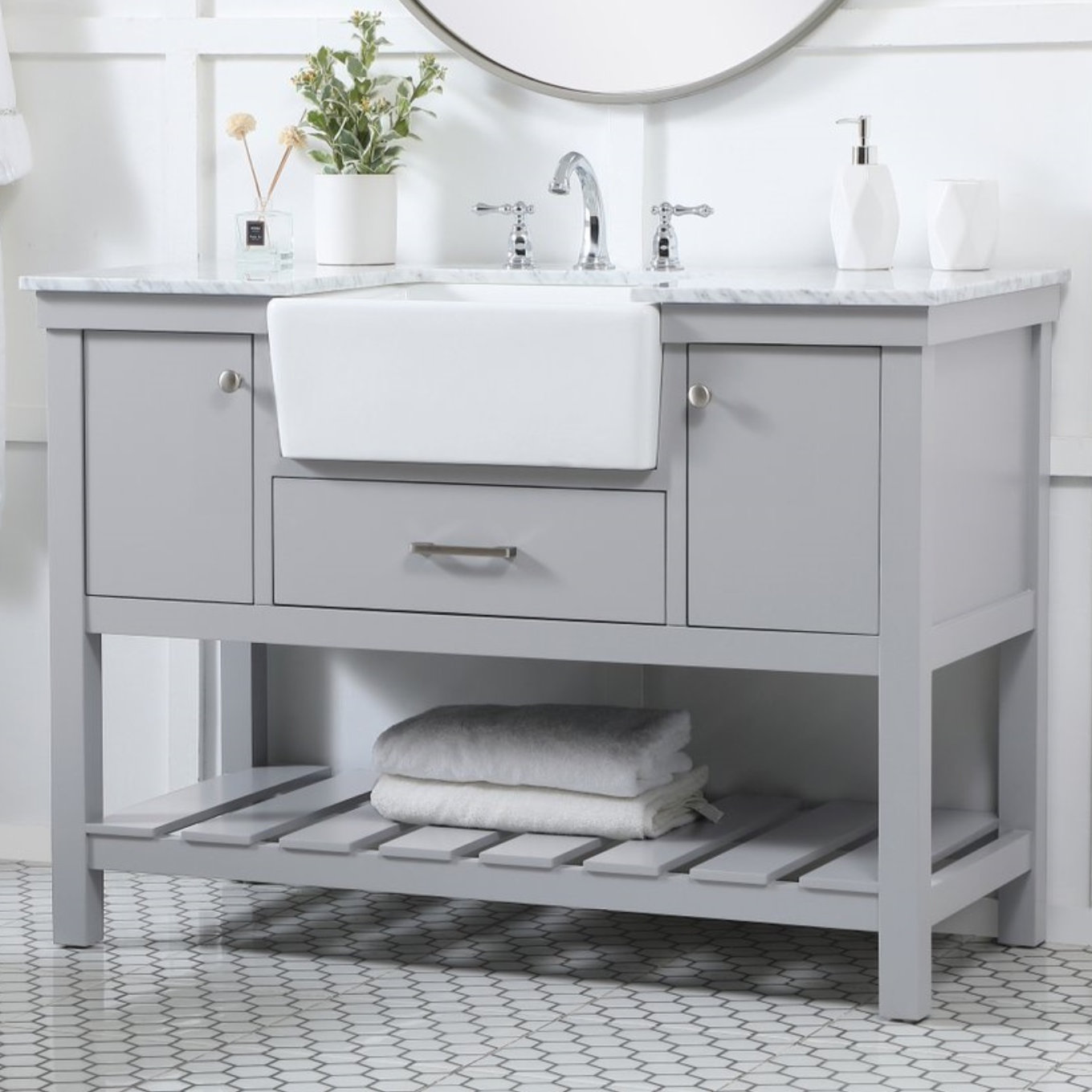Pelaghia 48'' Single Bathroom Vanity, Gray