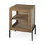  Table de bout carrée en bois massif brun transitionnel 26 po