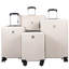 Ensemble de 4 valises en ABS léger avec roues rotatives et verrous TSA, idéal pour le transport et le rangement en blanc-130173768
