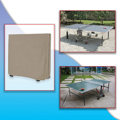 Heavy Duty Waterproof Indoor/Outdoor Folding Table Tennis Cover,UV Resistant Game Table Cover
