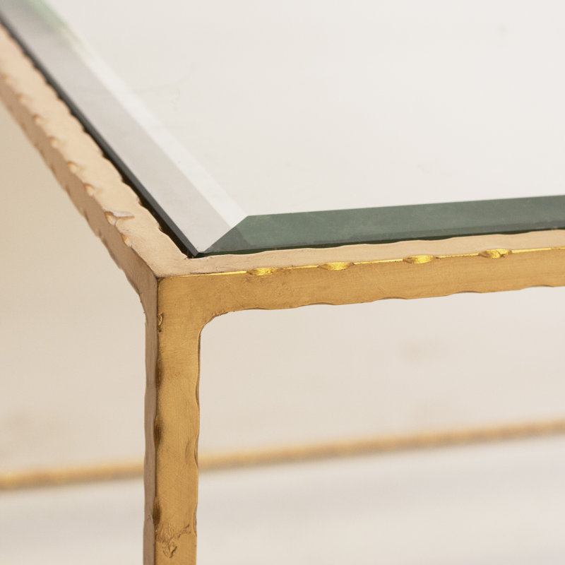 Taylor Coffee Table, Hammered Gold Leaf