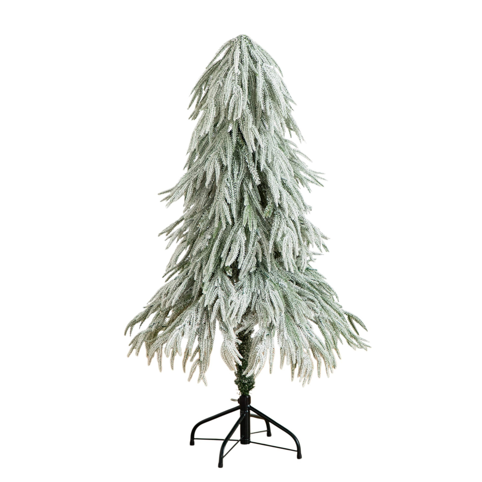 4Ft. Flocked Down Swept Artificial Christmas Tree With 110 LED Lights, 4ft