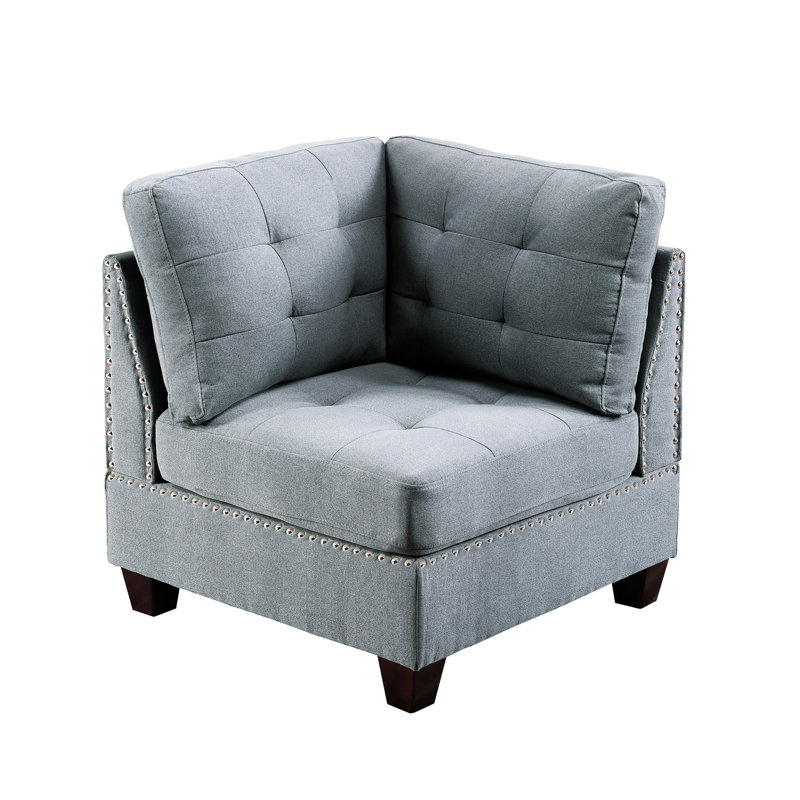 Modulaire - gris 2 pièces: Chaises en tissu et lin