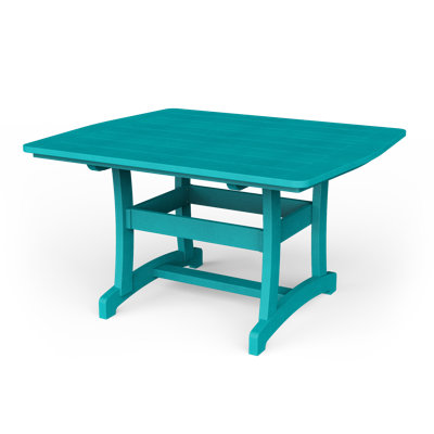 Stella Rectangular Outdoor Dining Table With Umbrella Hole , in. W 45'' in. D