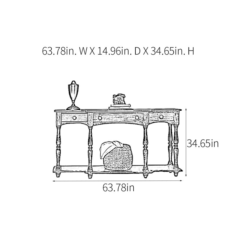 Console champêtre rétro