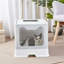 Tanju   Plastic Enclosed Litter Box with Scoop-441696345