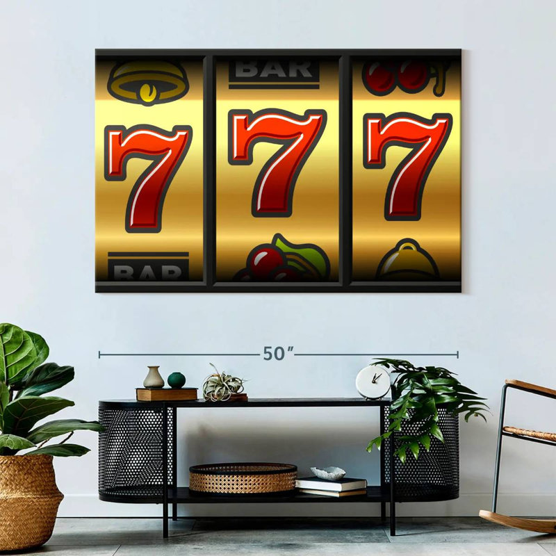 Senne Lucky Winning Slot Machine, 34" H x 51" W