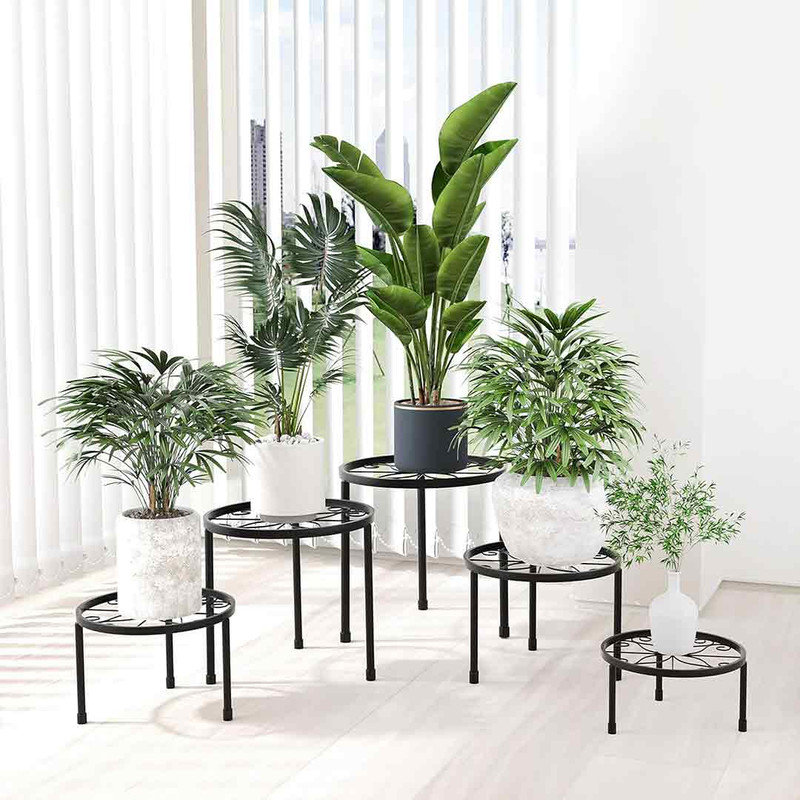 Reigan Plant Stand - Set of 5, Black