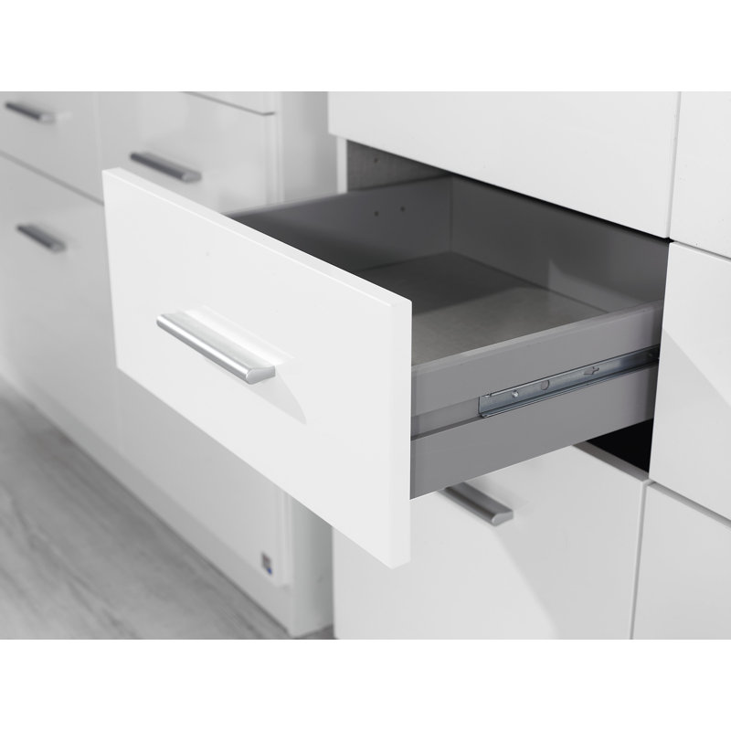 Celle 2 Door Wardrobe, Highgloss white and alpine white