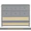 Lit escamotable double avec grands tiroirs, gris-121382296