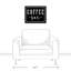 «Coffee Bar», art textuel sur toile tendue