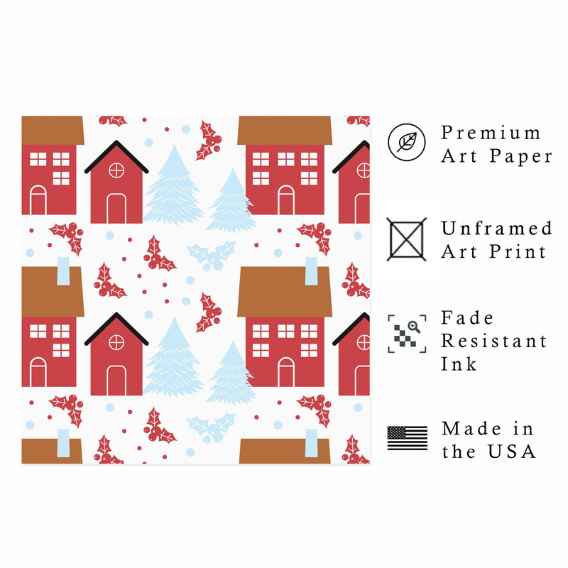 Motif de vacances de Noël VI, reproduction d'art moderne sans cadre