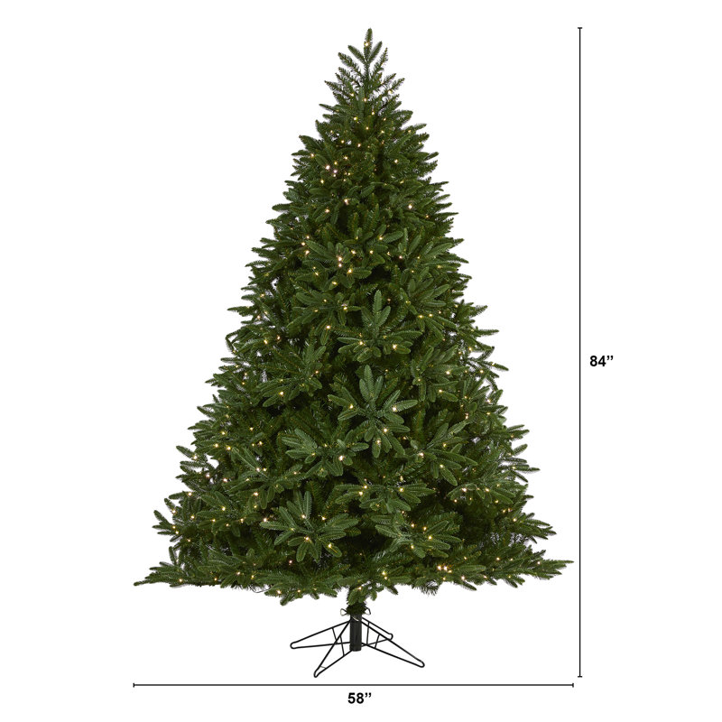 84' H Lighted Artificial Spruce Christmas Tree