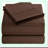 Luxury Italian Stripe Microfiber Bedding Set - Deep Pocket 4-Piece Sheet Set - Wrinkle, Stain, Fade Resistant - Chocolate Brown Prestige Collection